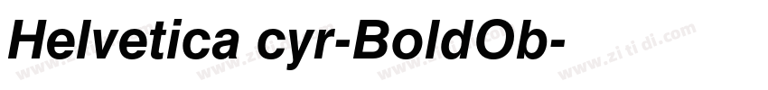 Helvetica cyr-BoldOb字体转换